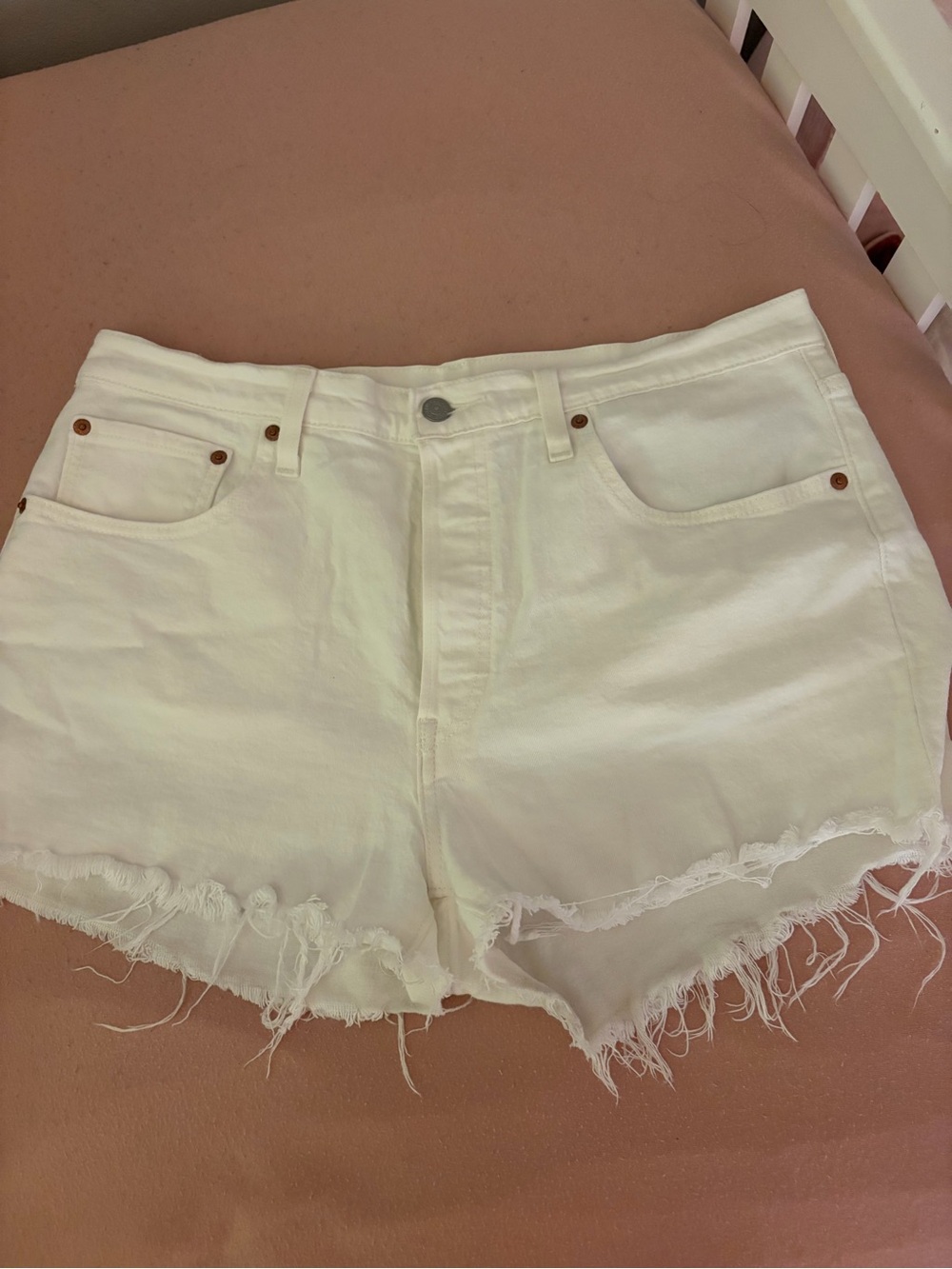 Levi’s 501 White Women's Denim Shorts